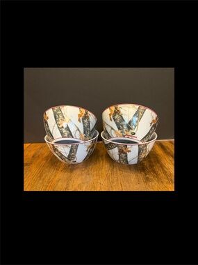 PFALTZGRAFF MOSSY OAK Winter Set of 4 Bowls Christmas Camouflage